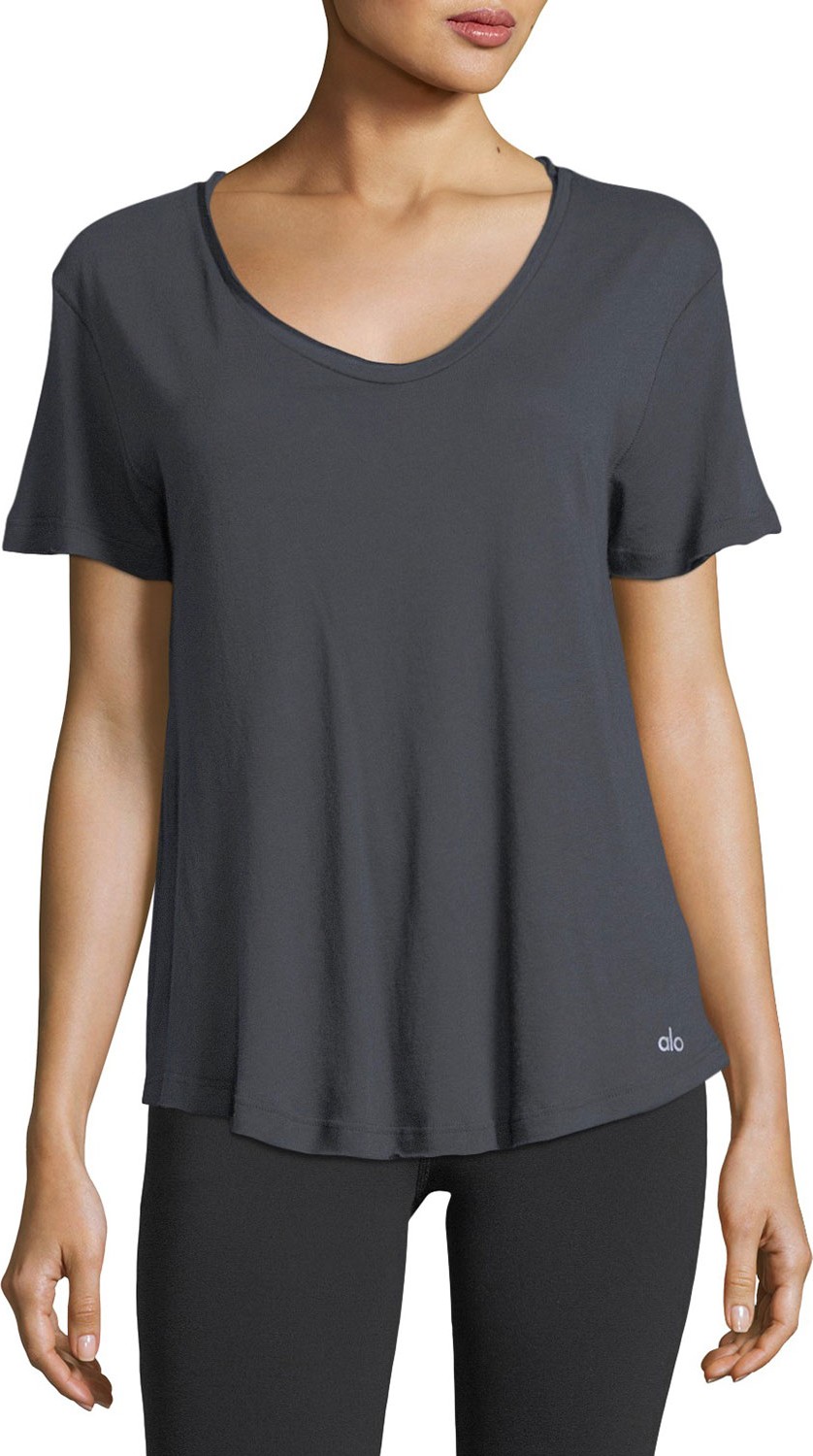 Alo Yoga Playa Scoop-Neck Tee