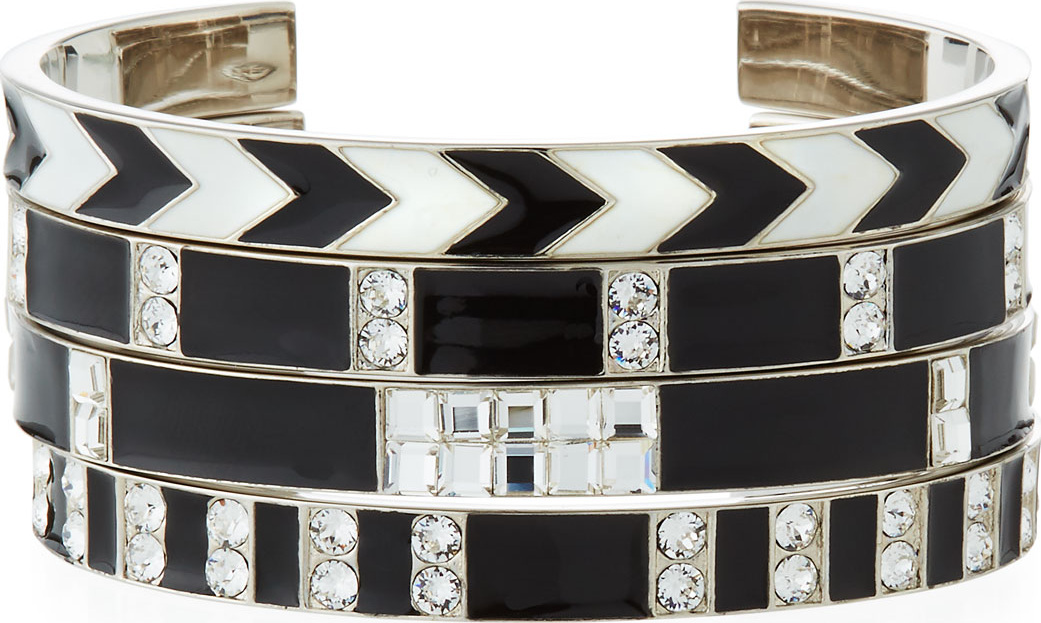 Saint Laurent Smoking Grommet Bracelets, Set of 4