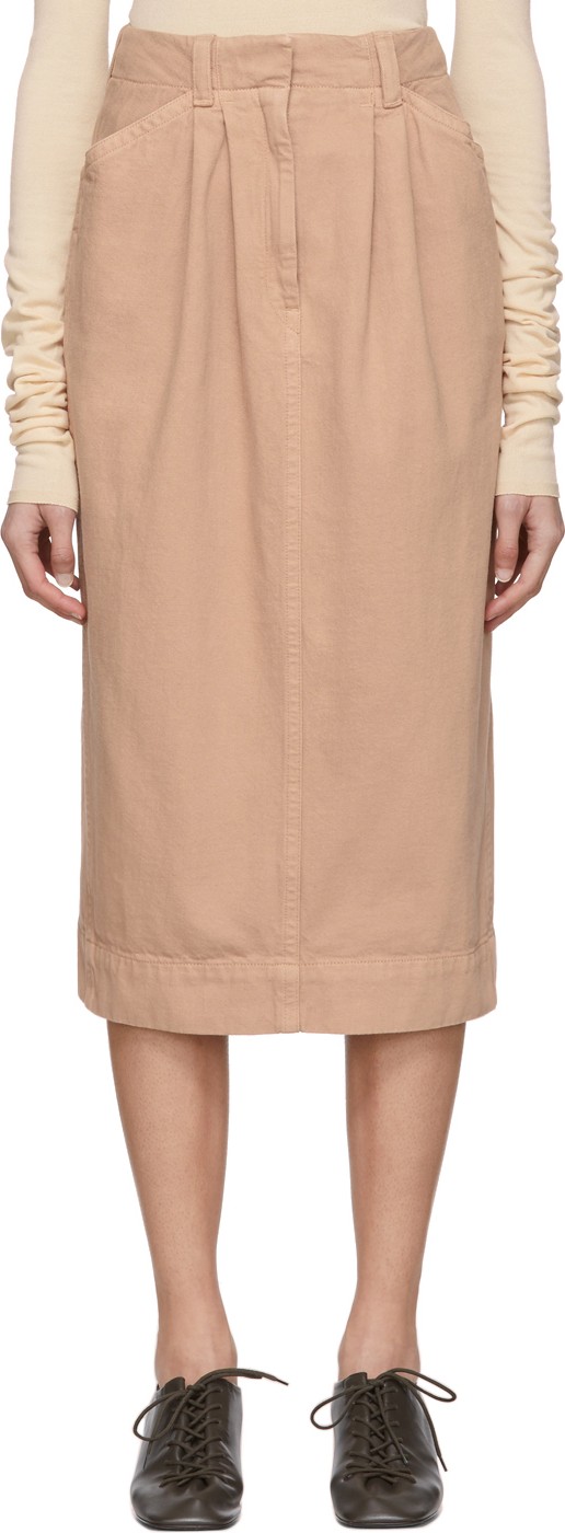 Lemaire SSENSE Exclusive Pink Denim Baggy Skirt Lemaire SSENSE Exclusive Pink Denim Baggy Skirt