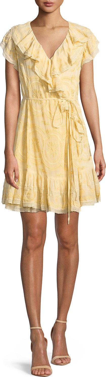 Needle & Thread Anglaise Georgette Sleeveless Mini Wrap Dress