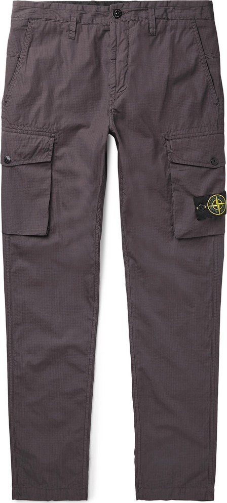 Stone Island Slim-Fit Tapered Cotton-Ripstop Cargo Trousers