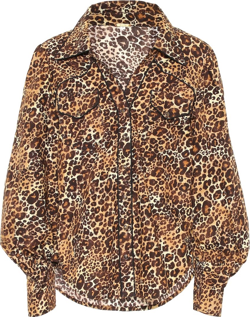 Johanna Ortiz Leopard-print cotton shirt