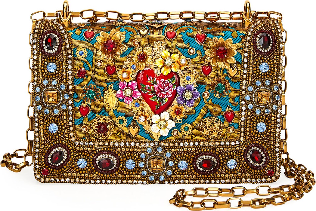 Dolce & Gabbana DG Girls Embellished Jacquard Shoulder Bag