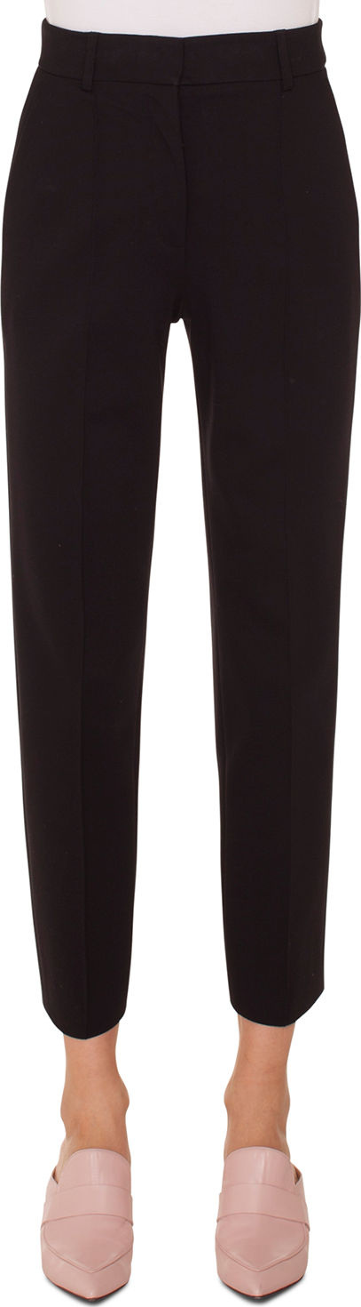 Akris Punto Ferry High-Waist Straight-Leg Cropped Jersey Pants