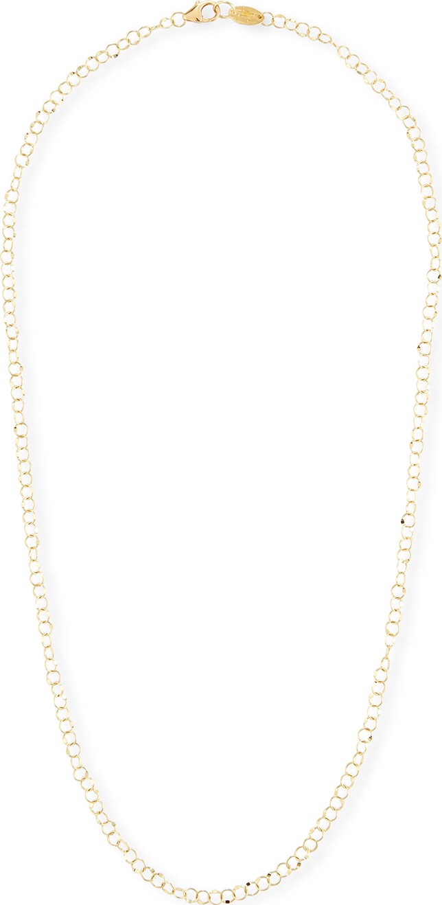 Jude Frances 18k Gold Hammered Circle Chain Necklace, 18"L