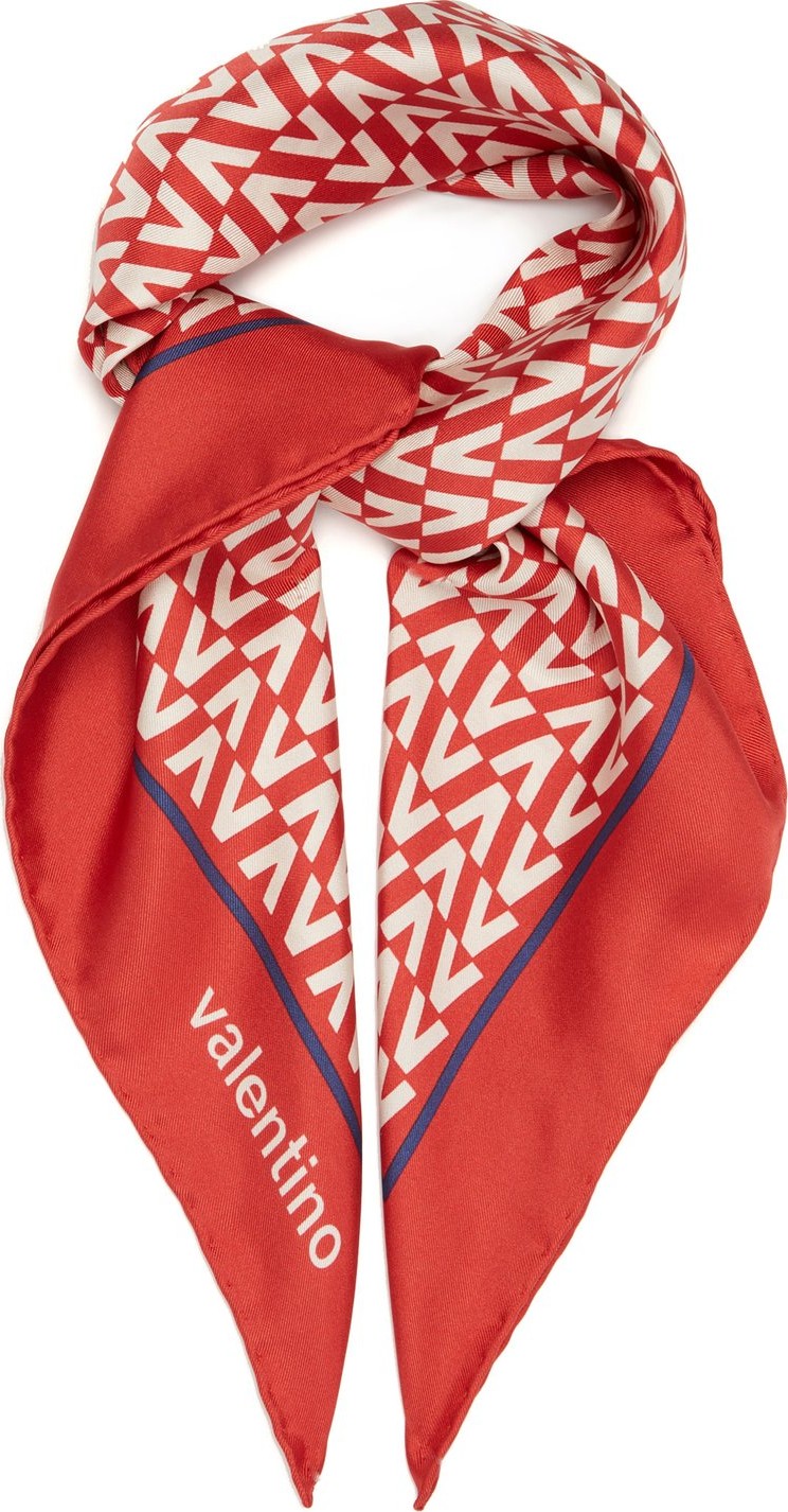 Valentino Logo-print silk scarf