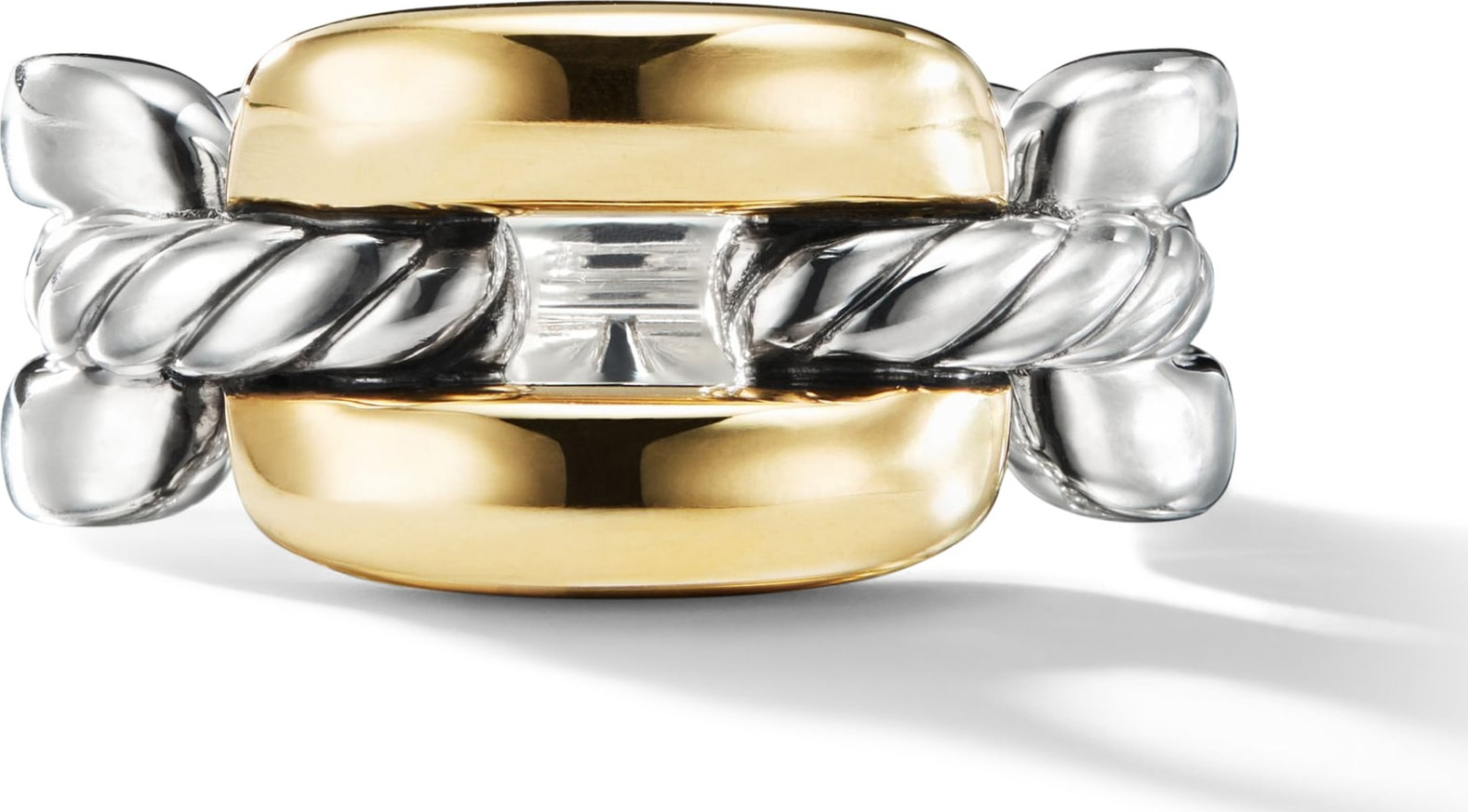 David Yurman Wellesley Link Chain Link Ring with 18K Gold