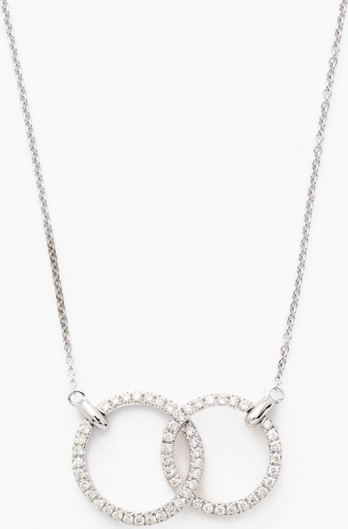 Bony Levy Double Diamond Circle Pendant Necklace