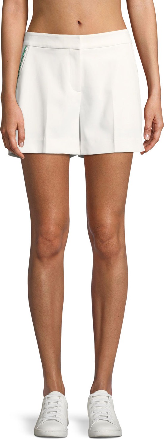 Tory Sport Tech Twill Ruffle Shorts