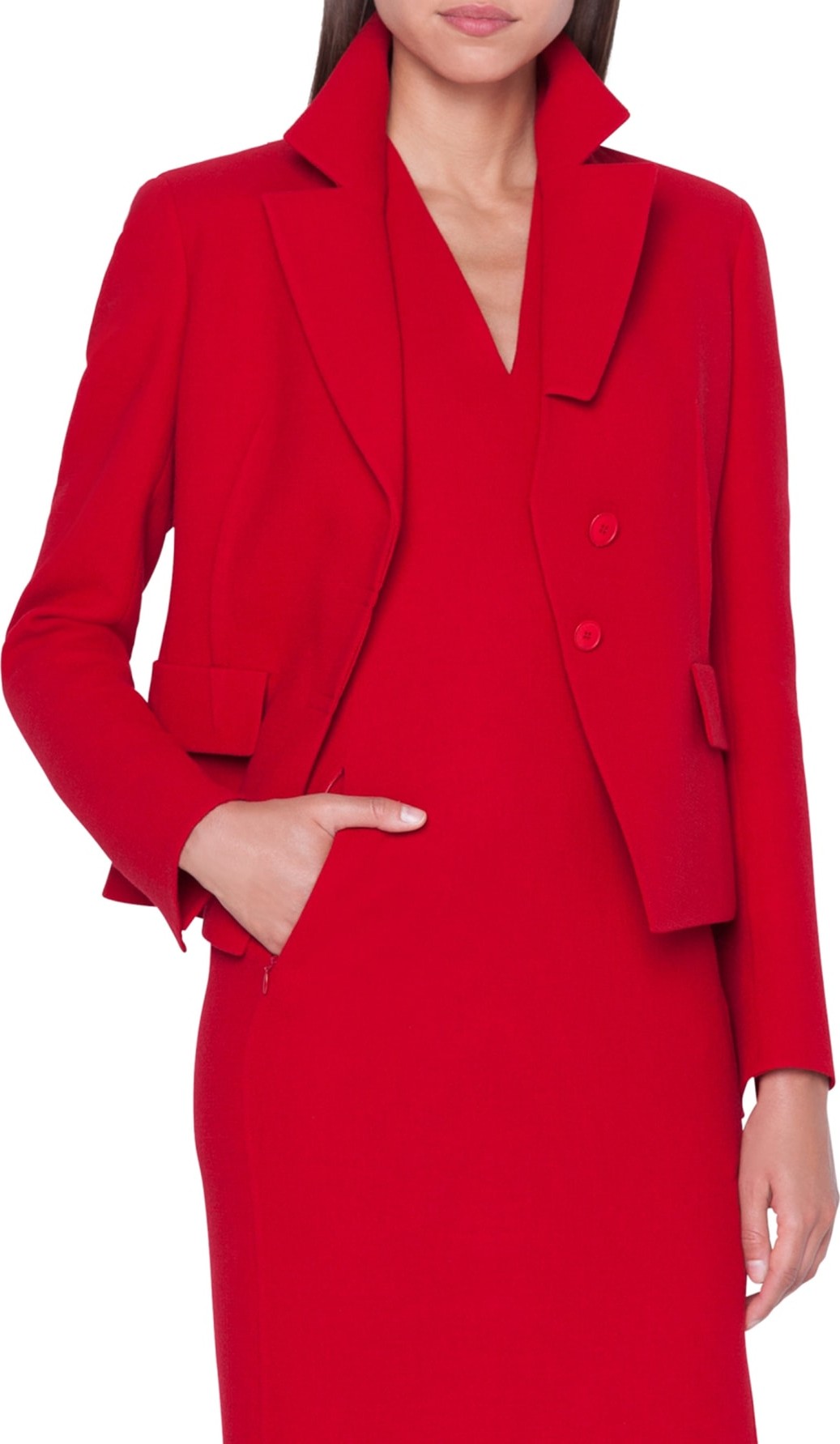 Akris Double Face Wool Crepe Jacket