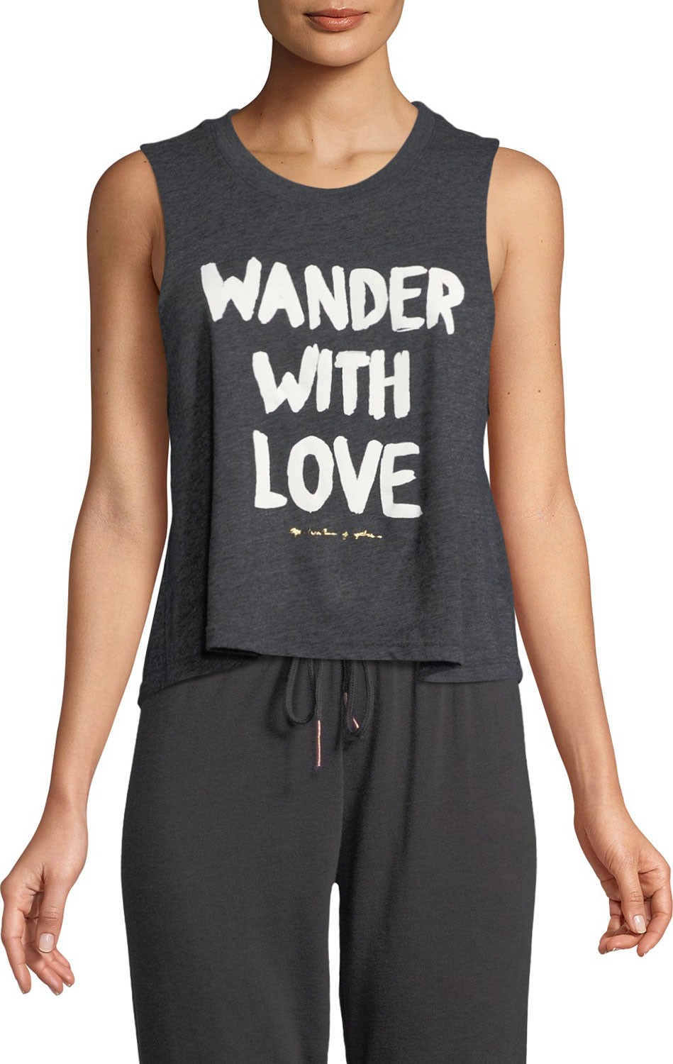 Spiritual Gangster Wander With Love Graphic Muscle Tank