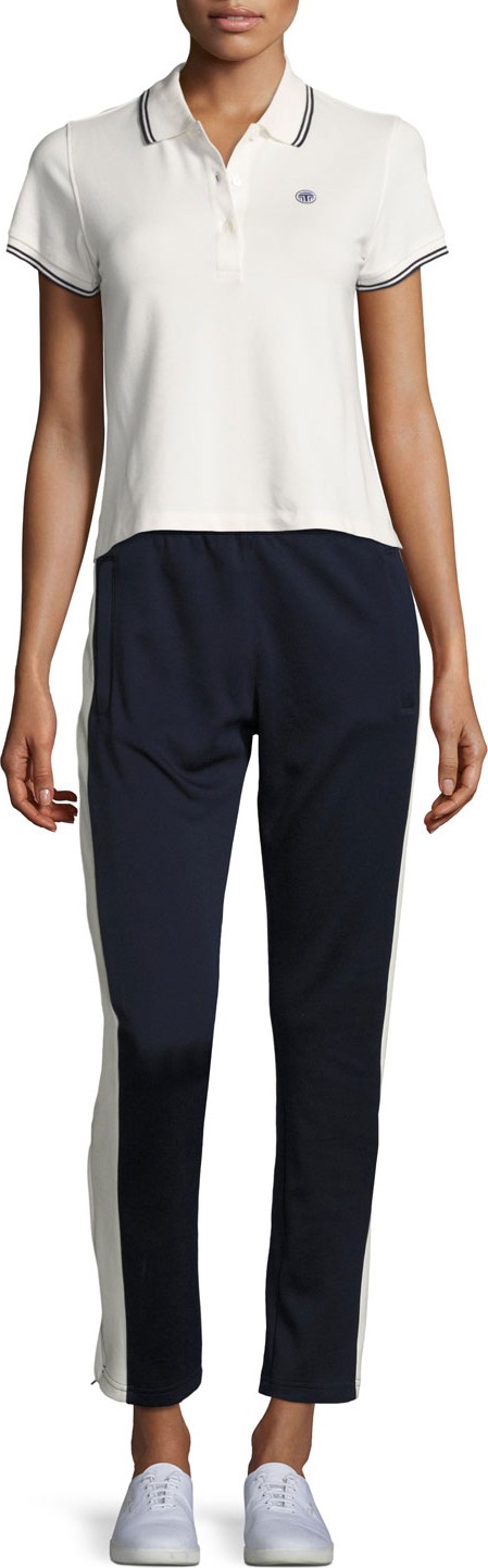 Tory Sport Colorblock Track Pants, Blue/White Tory Sport Colorblock Track Pants, Blue/White