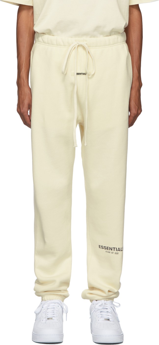 Essentials Off-White Reflective Logo Lounge Pants