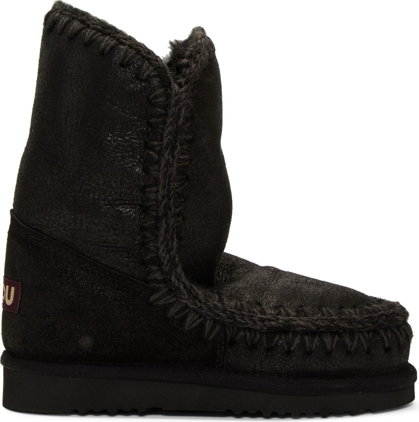 Mou Black 24 Mid-Calf Boots