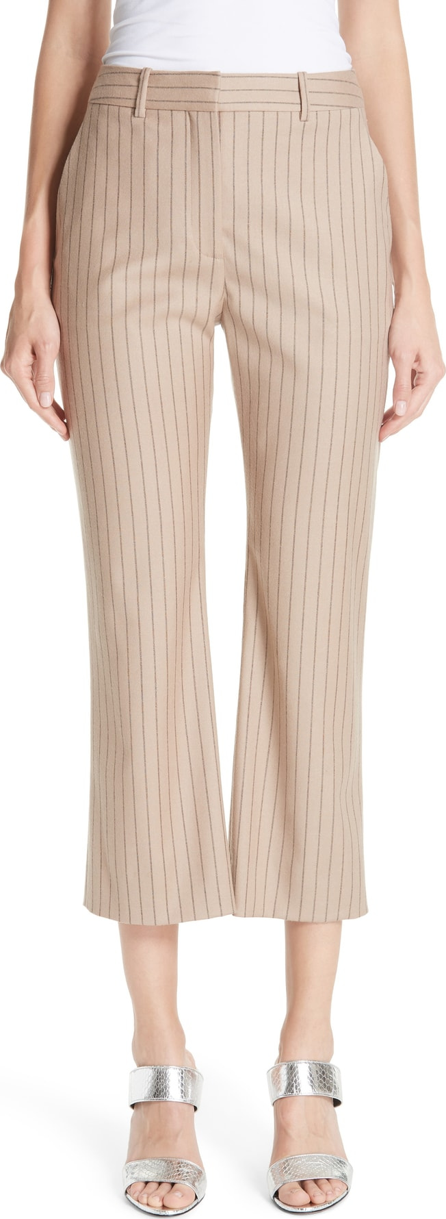 Altuzarra Adler Pinstripe Crop Flare Pants