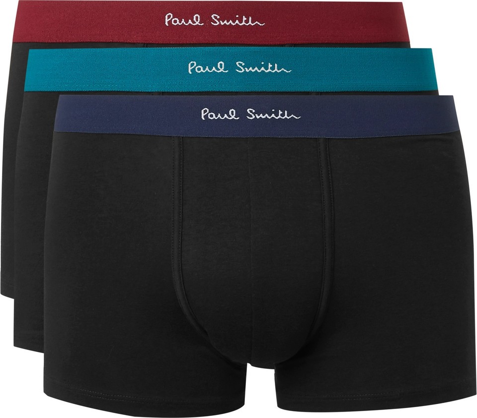 Paul Smith Three-Pack Stretch-Cotton Jersey Boxer Briefs
