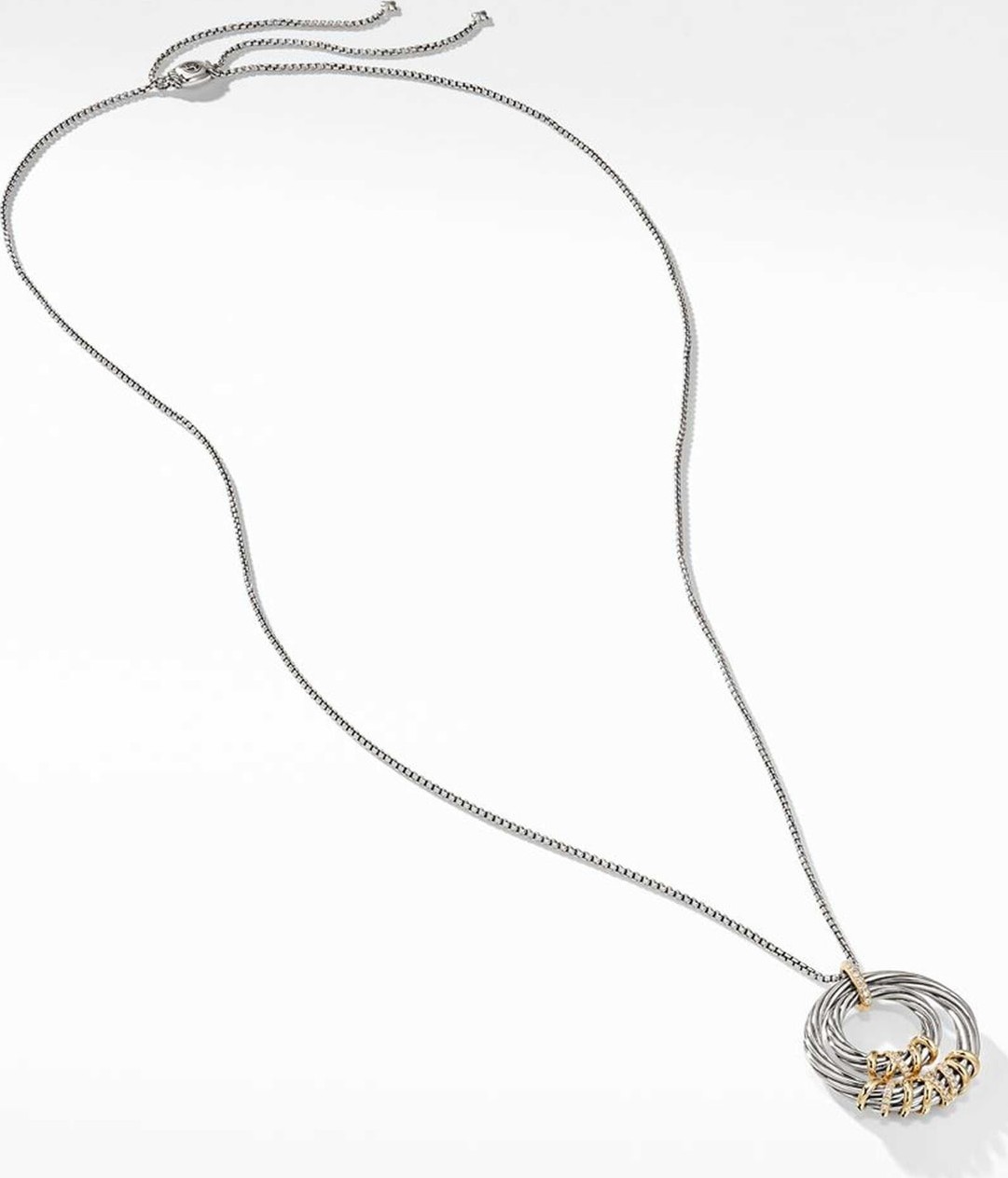 David Yurman Helena Pendant Necklace with 18K Gold & Diamonds