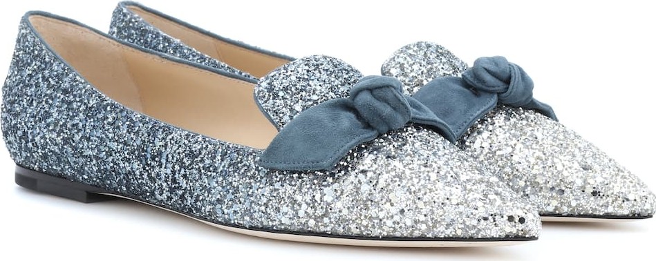 Jimmy Choo Gabie glitter ballet flats