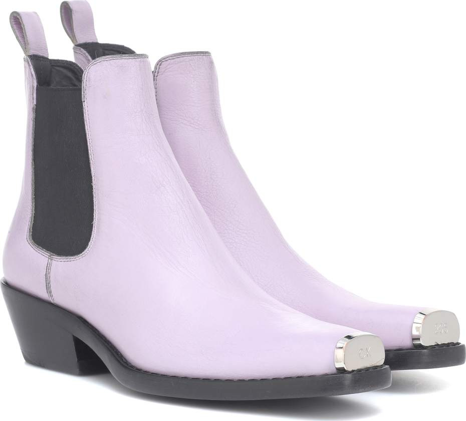 Calvin Klein 205W39NYC Western Claire leather ankle boots