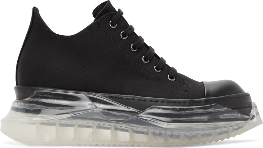Rick Owens DRKSHDW Black Abstract Sneakers