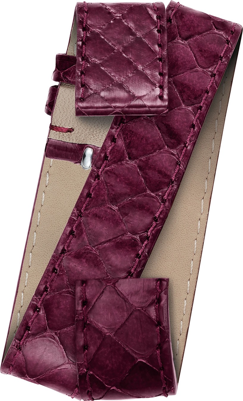 MICHELE 18mm Snake Double-Wrap Watch Band, Plum
