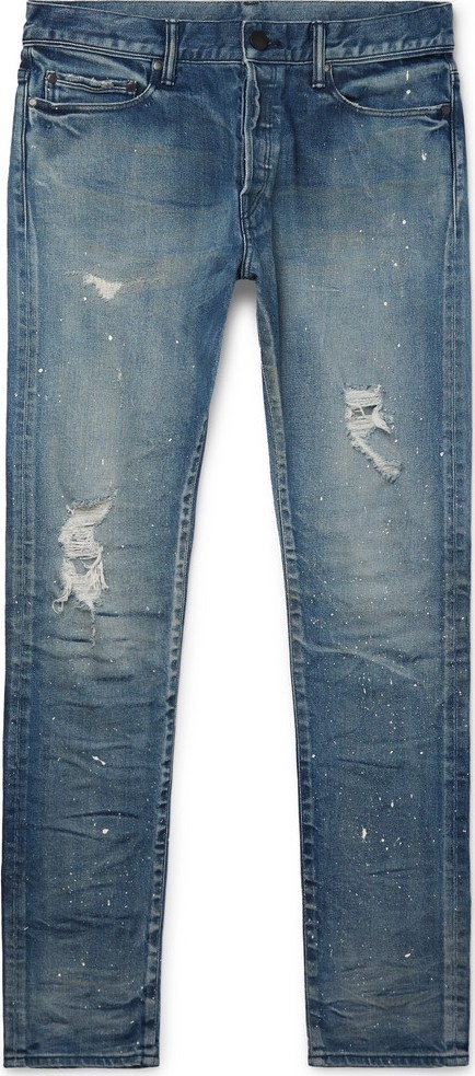 John Elliott The Cast 2 Slim-Fit Distressed Denim Jeans