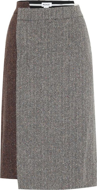 Monse Wool and silk-blend skirt