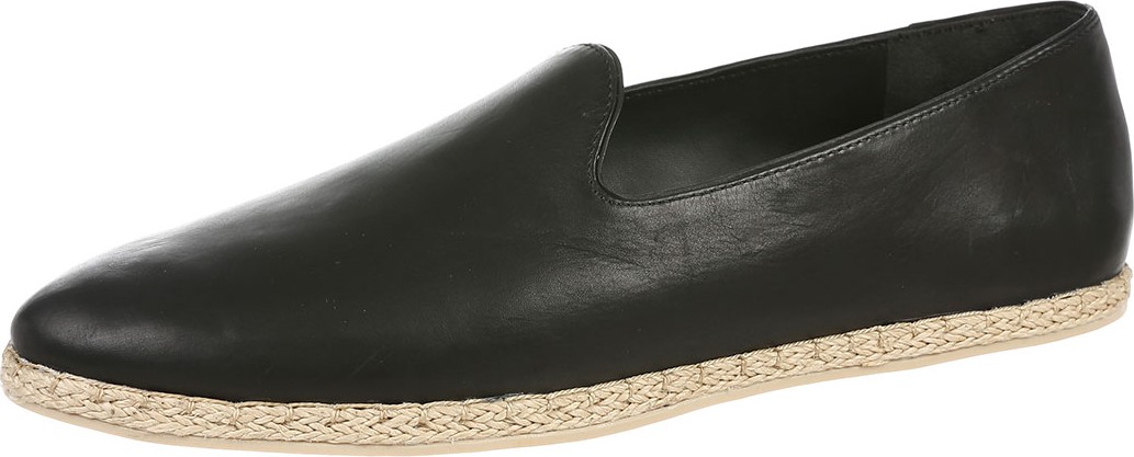 Vince Malia Leather Flat Espadrille Loafers