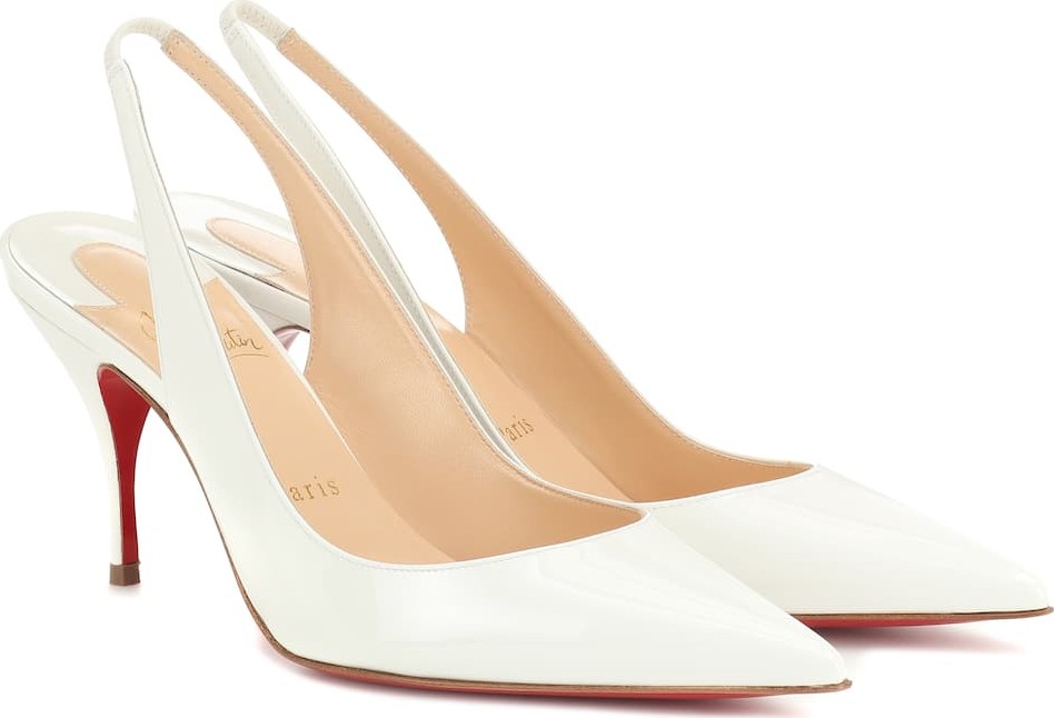 Christian Louboutin Clare 80 leather slingback pumps