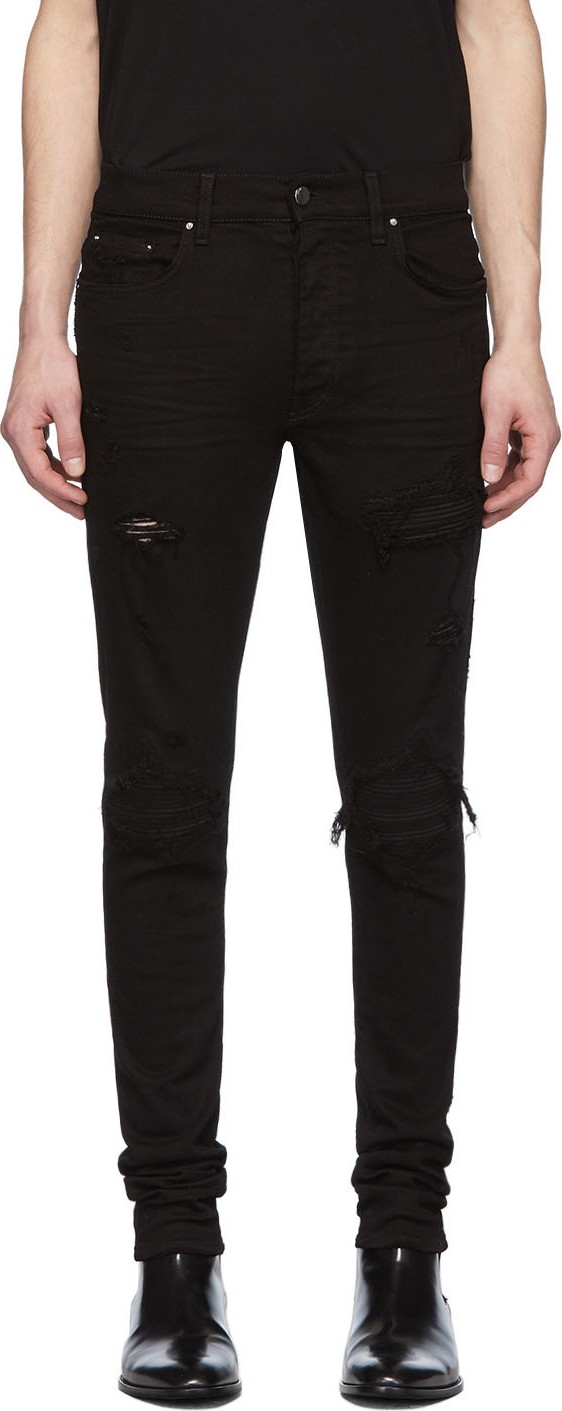 Amiri Black Suede MX1 Jeans