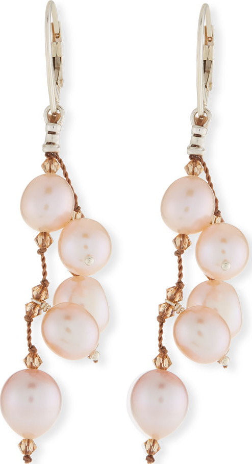 Margo Morrison Five-Pearl Drop Earrings