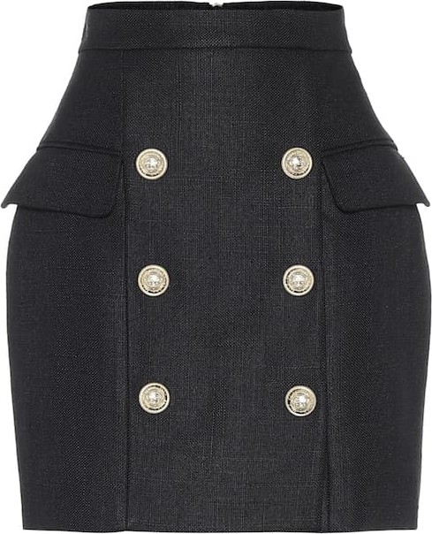 Balmain High-rise miniskirt