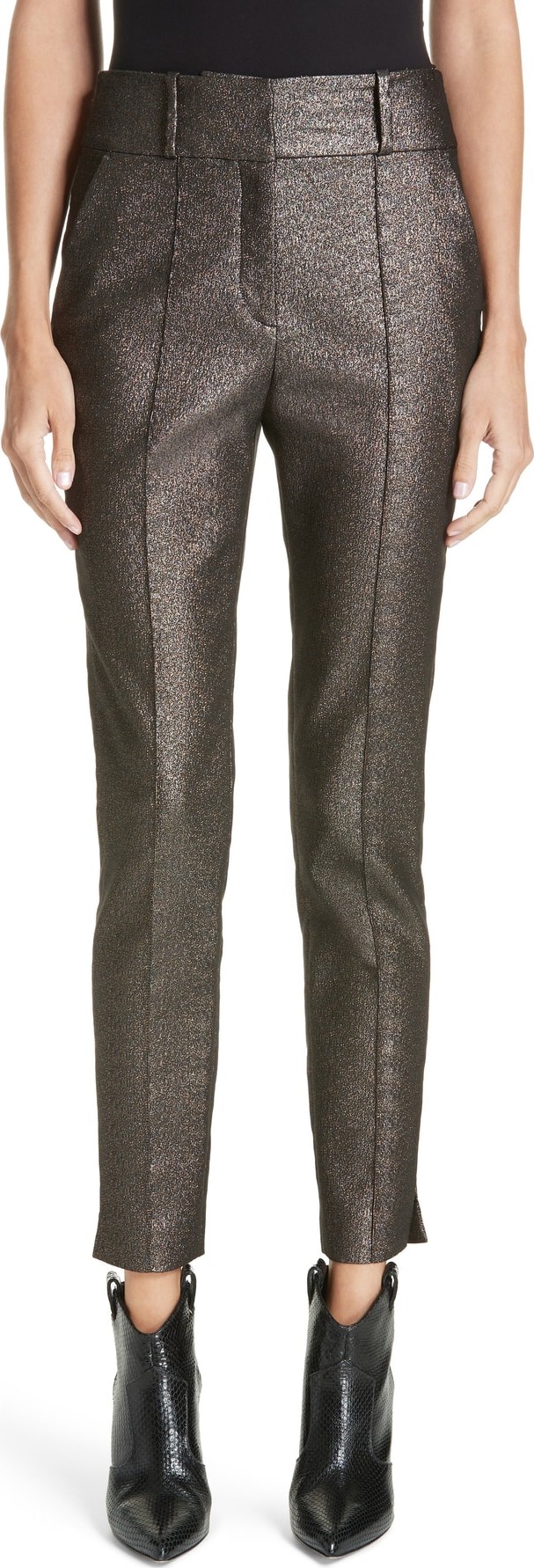 Veronica Beard Lago Metallic Trousers
