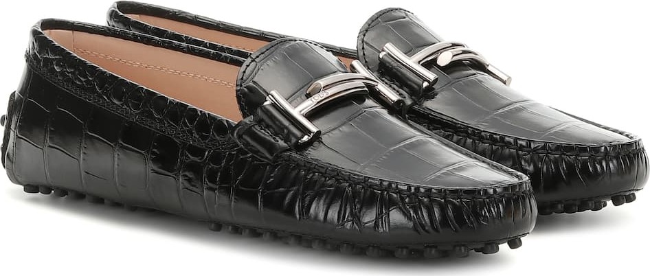 Tod's Gommino croc-effect leather loafers