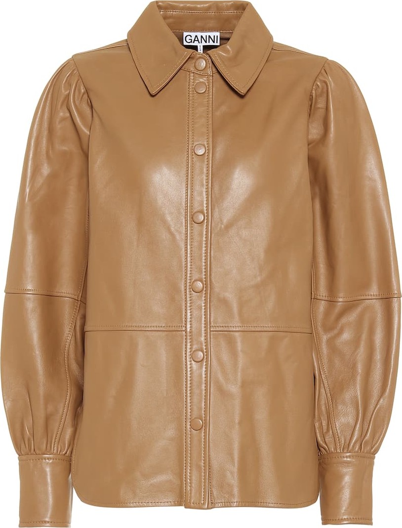 Ganni Leather blouse