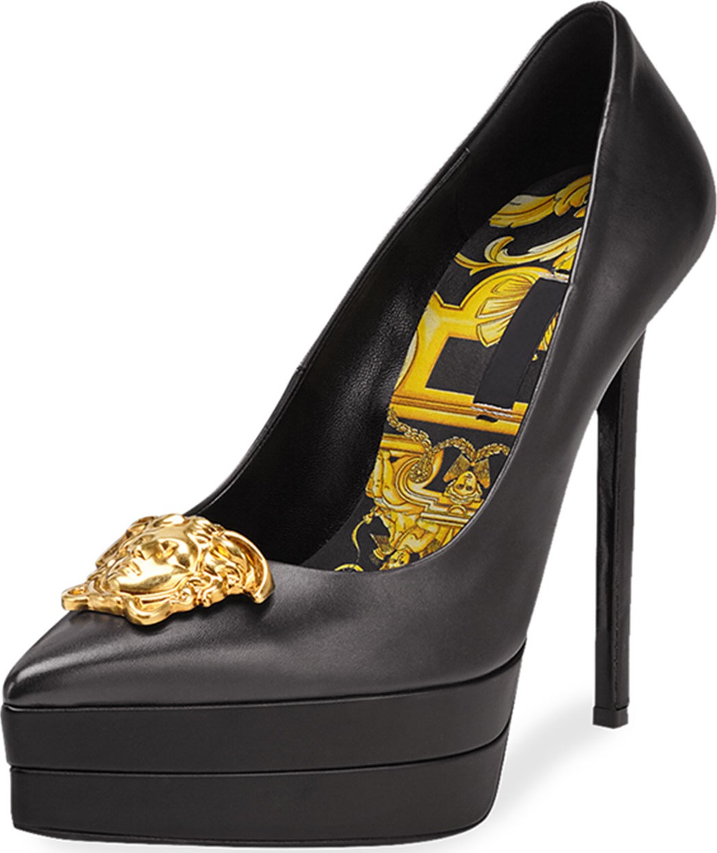 Versace Medusa Calfskin Platform Pumps