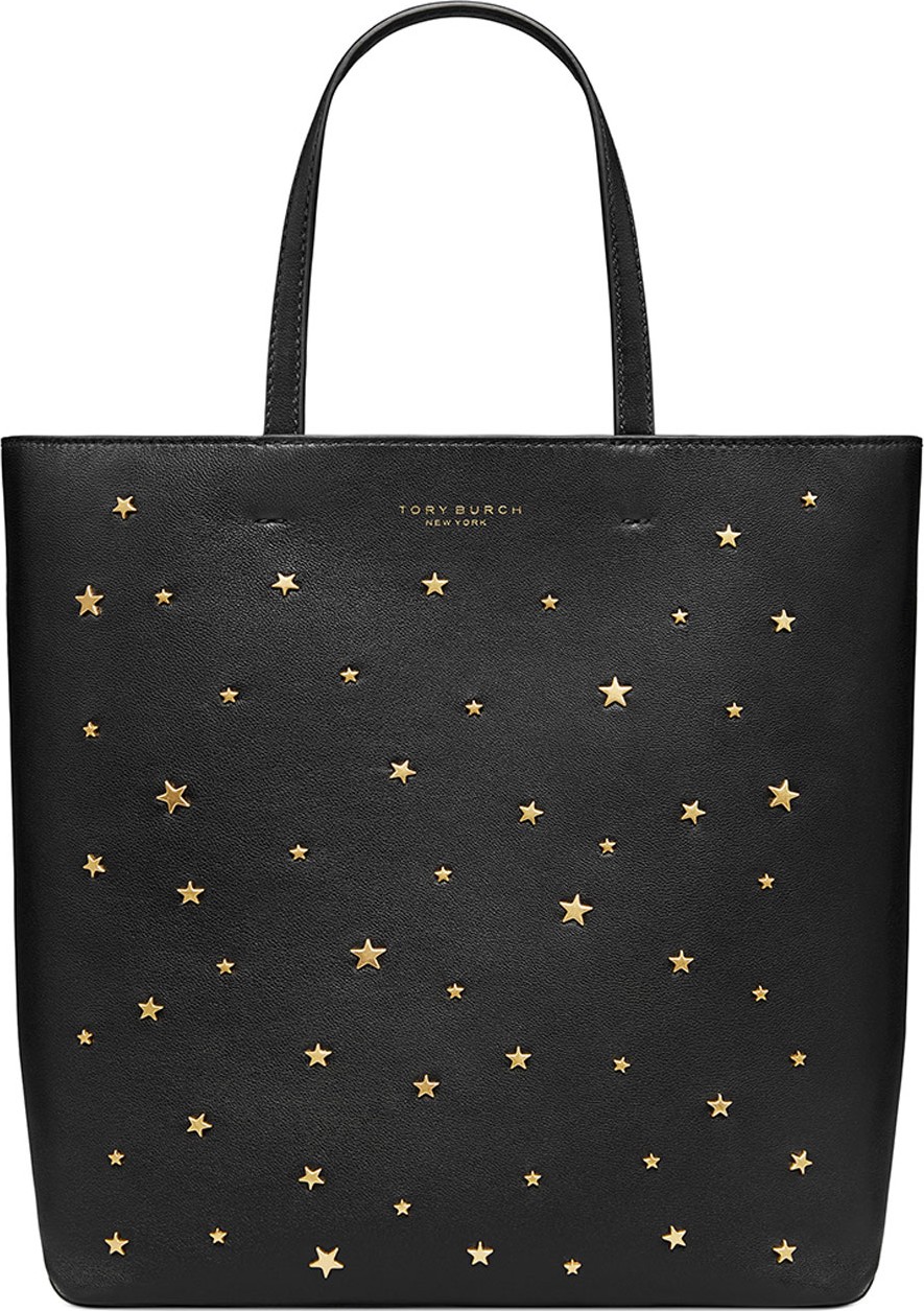 Tory Burch Small Star Stud Leather Tote Bag
