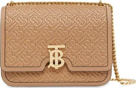 Burberry London England Medium Quilted Monogram Lambskin TB Bag