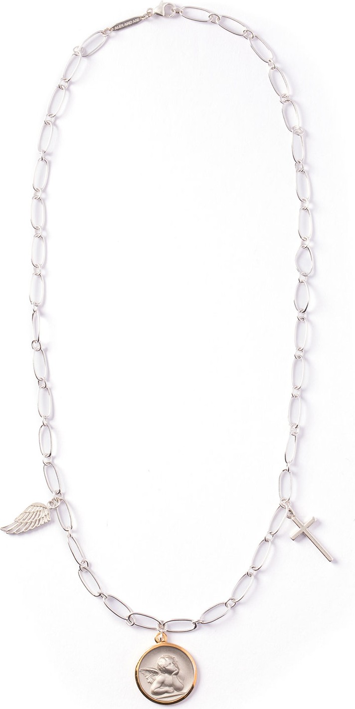 Alex and Ani Holy Ones Cross & Angel Charm Necklace