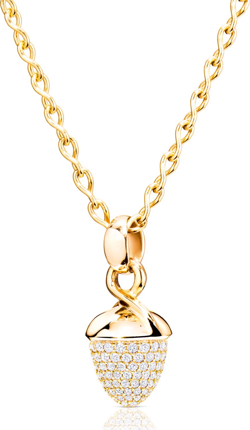 Tamara Comolli Mikado Bouquet 18K Yellow Gold Pave Diamond Pendant