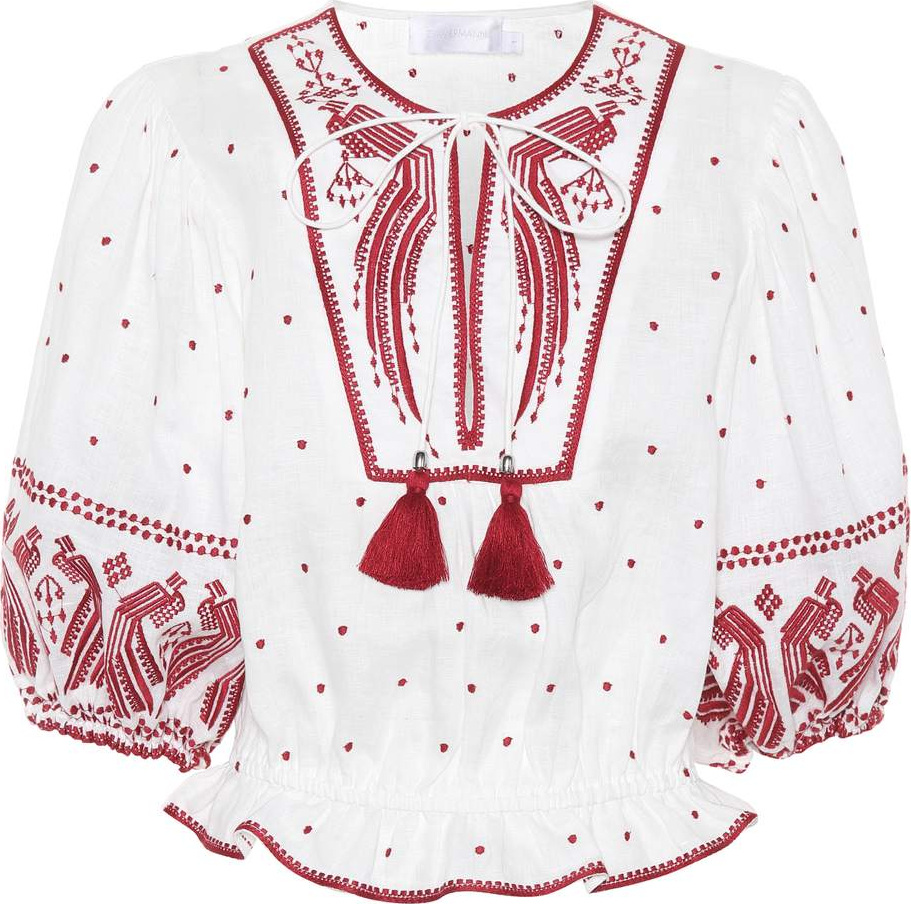 Zimmermann Exclusive to mytheresa.com – embroidered linen top