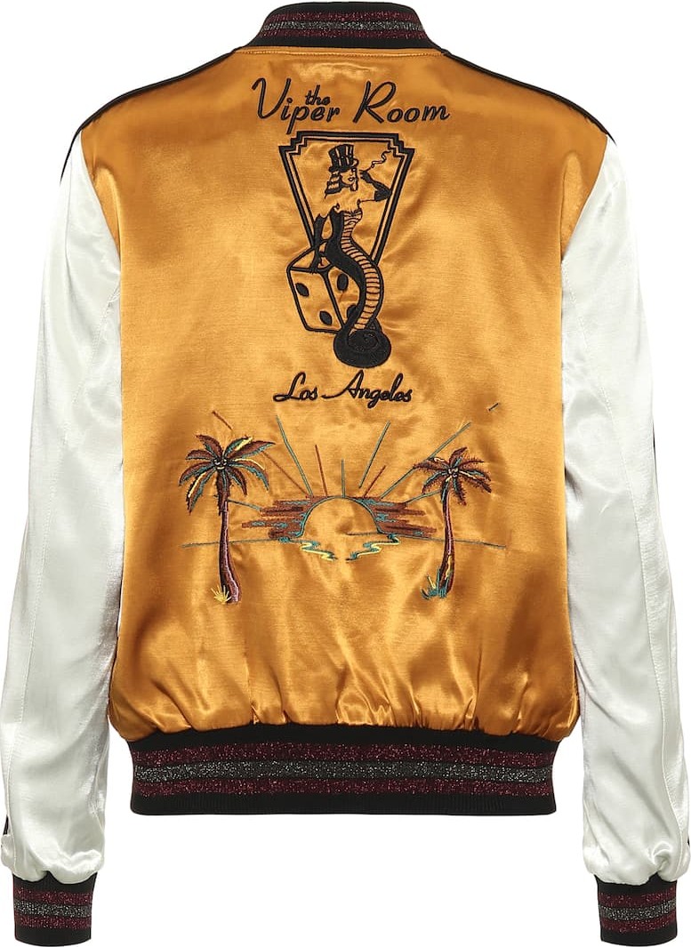 COACH Viper Room satin bomber jacket