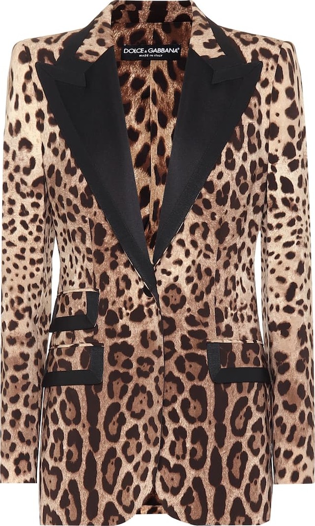 Dolce & Gabbana Leopard-print wool-blend blazer