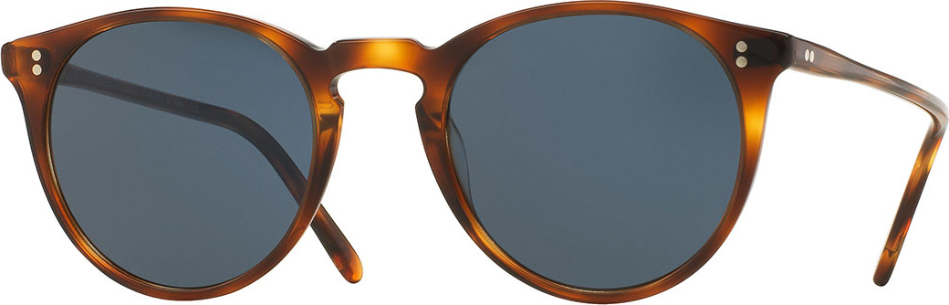 Oliver Peoples O'Malley NYC Peaked Round Sunglasses, Tortoise