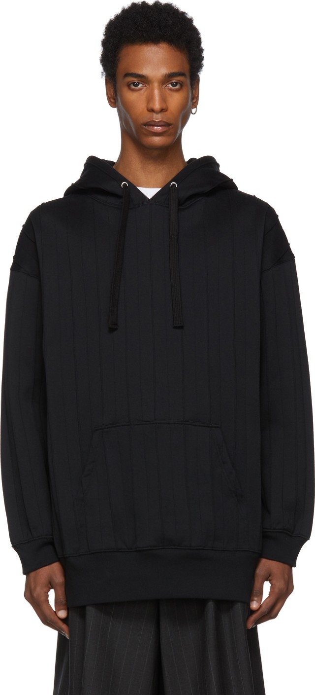 Valentino Black Panelled Hoodie
