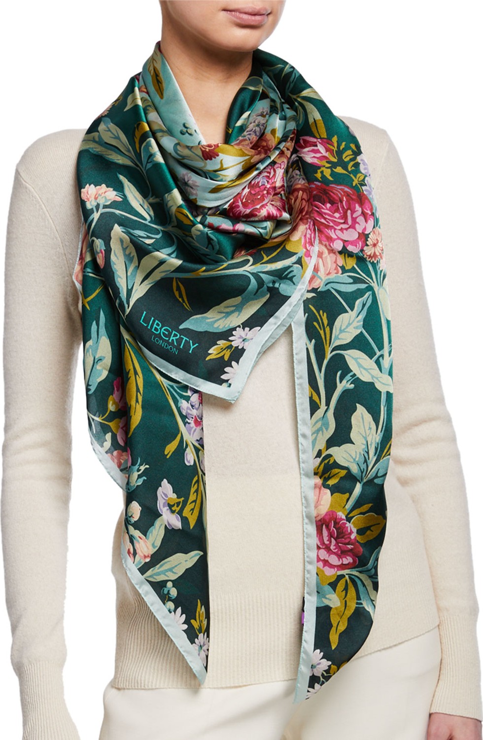 Liberty London Desert Rose Silk Scarf