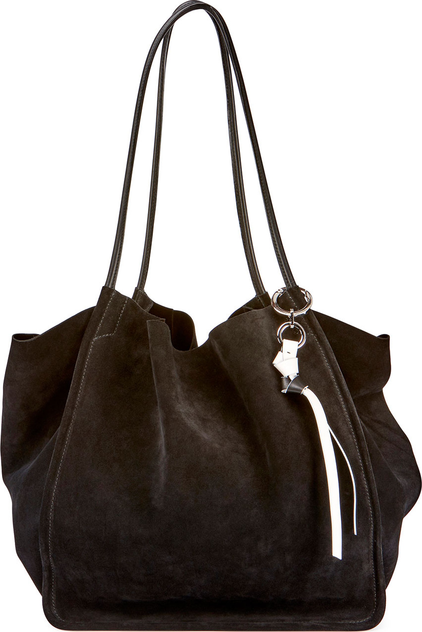 Proenza Schouler Extra-Large Suede Tote Bag, Black