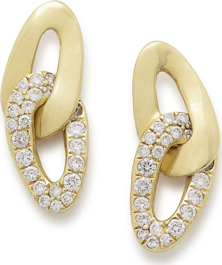 IPPOLITA 18K Cherish Interlaced Stud Earrings with Diamonds