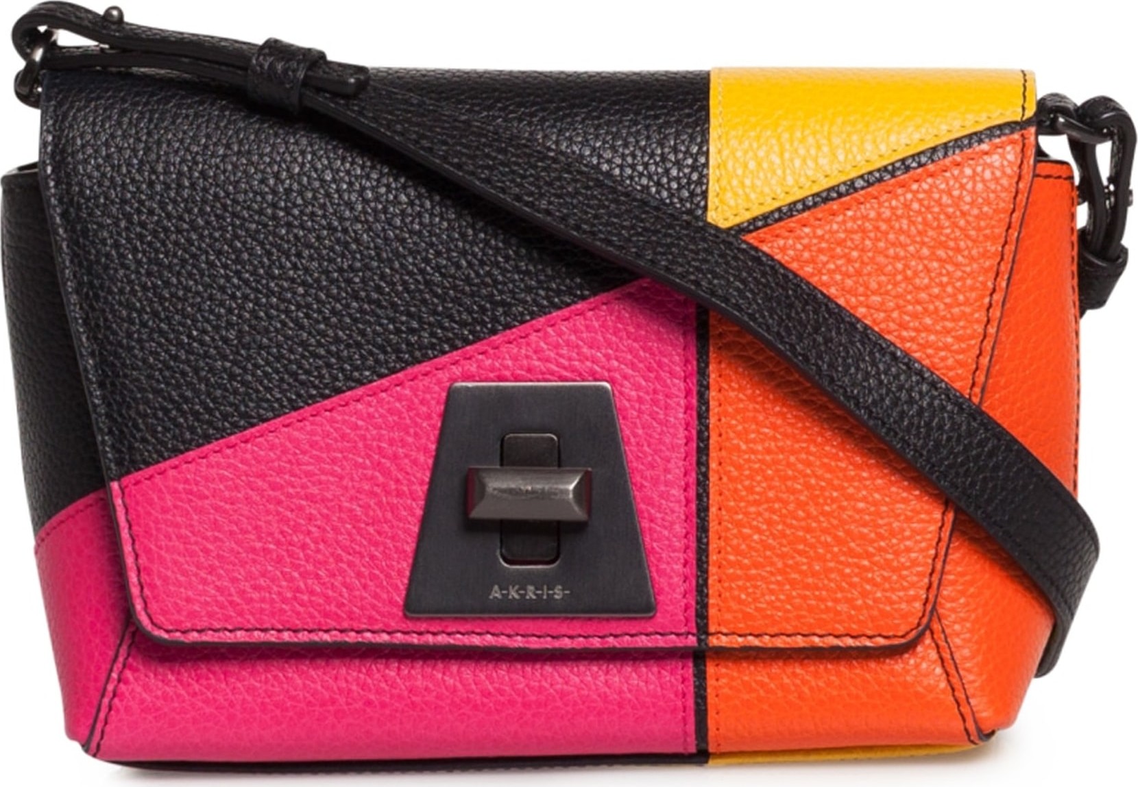 Akris Little Anouk Patchwork Leather Crossbody Bag