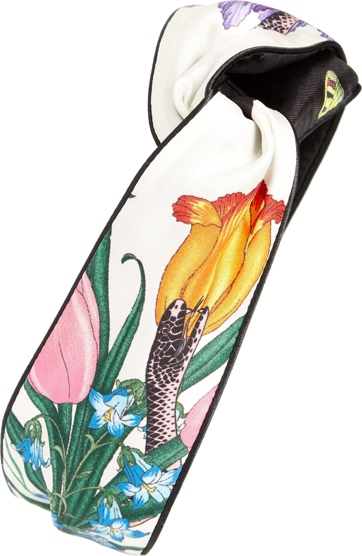 Gucci Flora Snake Silk Head Wrap